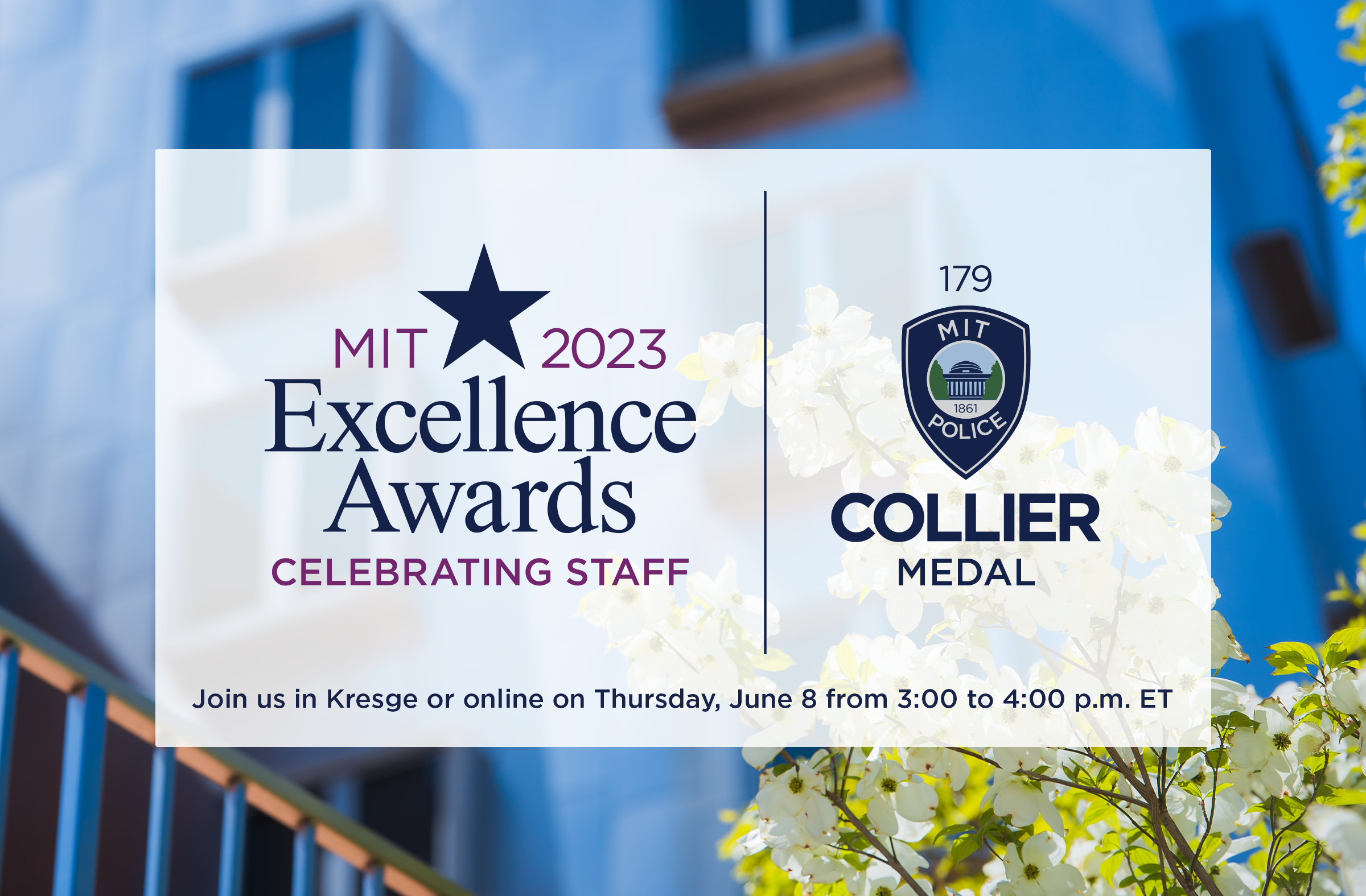 Join us on June 8 for the 2023 MIT Excellence Award and Collier Medal Awards