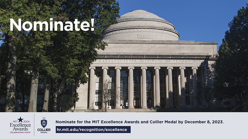 MIT dome photo with Excellence Awards logo and URL